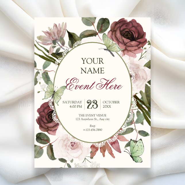 Watercolor floral  invitation (Creator Uploaded)