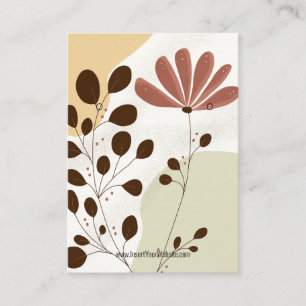 Watercolor Floral Kraft Earring Display Logo Business Card