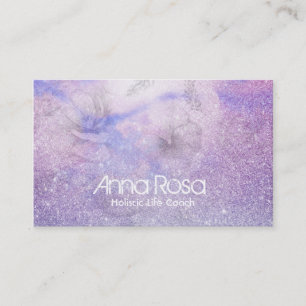 *~* Watercolor Floral Lavender Magenta Business Card