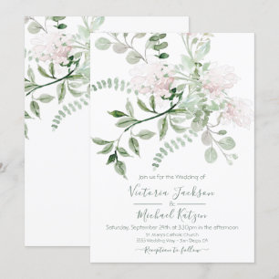 Watercolor Floral Light & Airy Wedding Invitation