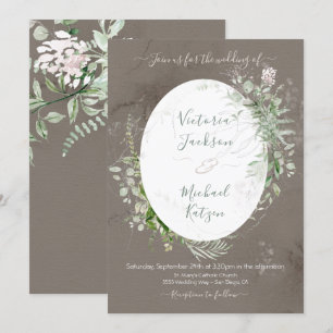 Watercolor Floral Light & Airy Wedding Invitation
