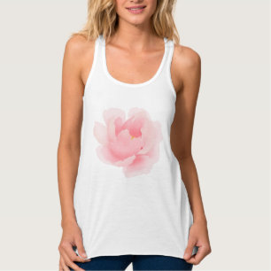 Watercolor Floral Light Pink Peony Singlet