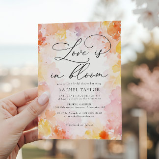 Watercolor Floral Love in Bloom Bridal Shower Invitation