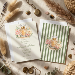 Watercolor Floral Luxury Perfume Bridal Shower Invitation
