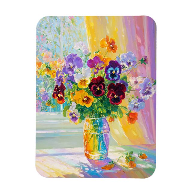 Watercolor Floral  Magnet (Vertical)