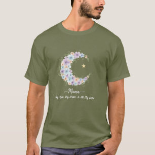 Watercolor Floral Moon Mama T-Shirt