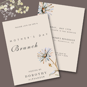 Watercolor Floral Mother's Day Brunch Invitation