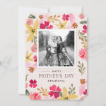 Watercolor Floral Mother's Day Card<br><div class="desc">All photography is displayed as a sample only and is not for resale. This product is only intended to be purchased once sample photos are replaced with your own images.</div>