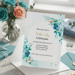 Watercolor floral Mother's day celebration Invita Invitation