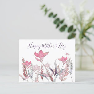 Watercolor Floral Mother's Day Postcard 