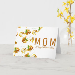  Watercolor Floral Mother's Day Script  Card