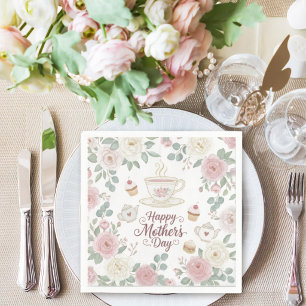 Watercolor Floral Mother's Day Tea Party  Napkin
