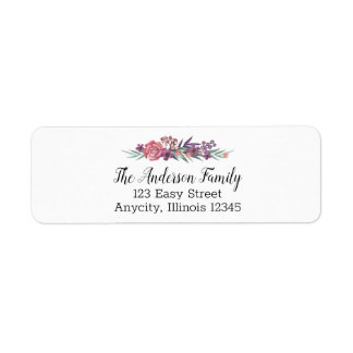 Watercolor Floral Moving Announcement Address