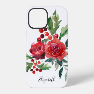 Watercolor floral name iPhone 12 case