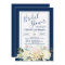 Watercolor Floral Navy Blue Bridal Shower