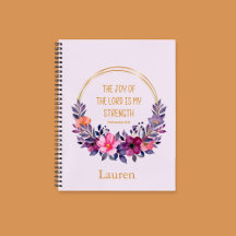 Watercolor Floral Neh. 8:10 The Joy of the Lord 