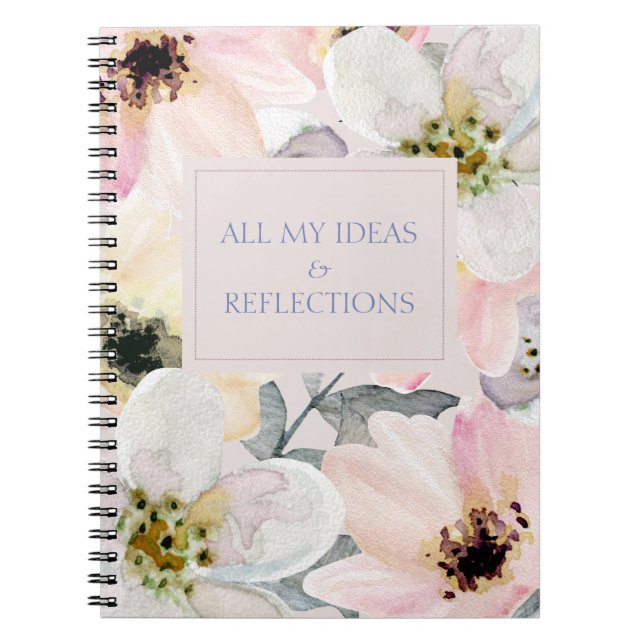 Watercolor floral notebook (Front)