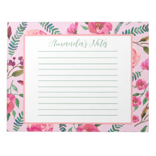 Watercolor Floral  Notepad