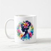 Watercolor Floral Nurse Silhouette - Artistic Nurs
