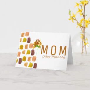  Watercolor Floral Painterly Yellow Mother's Day  Card