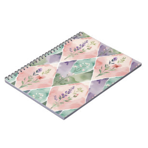 Watercolor Floral Patchwork Notebook