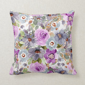 Watercolor Floral Pattern Cushion