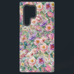 Watercolor Floral Pattern, Floral Background  Samsung Galaxy Case<br><div class="desc">Watercolor Floral Pattern,  Floral Background Pattern. Colorful watercolour wild flowers and leaves arranged randomly as a background pattern.</div>