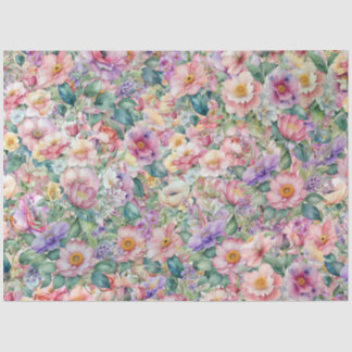 Watercolor Floral Pattern, Floral Background Tissue Paper