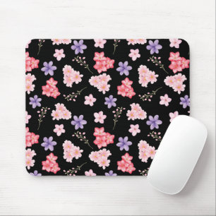Watercolor Floral Pattern Mouse Pad