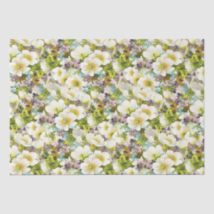 Watercolor floral pattern tissue paper