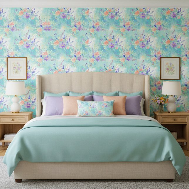 Watercolor floral pattern wallpaper (Creator Uploaded)