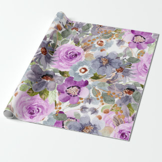 Watercolor Floral Pattern Wrapping Paper