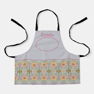 Watercolor Floral Patterned Apron