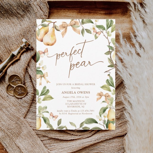 Watercolor Floral Perfect Pair Bridal Shower Invitation (Creator Uploaded)