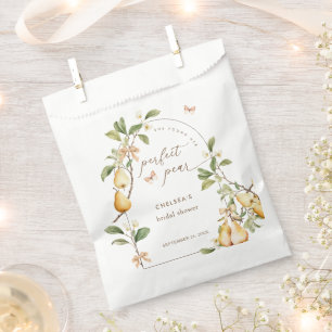 Watercolor Floral Perfect Pair Pear Bridal Shower Favour Bags