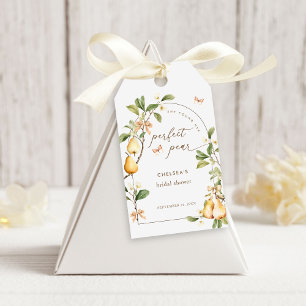 Watercolor Floral Perfect Pair Pear Bridal Shower Gift Tags