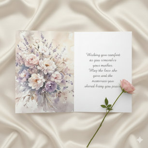 Watercolor Floral Personalised Mother Sympathy Card