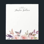 Watercolor Floral Personalised Notepad Stationery<br><div class="desc">More pretty Notepads in the Little Bayleigh Store!</div>