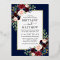 Watercolor Floral Photo Wedding Blue Gold