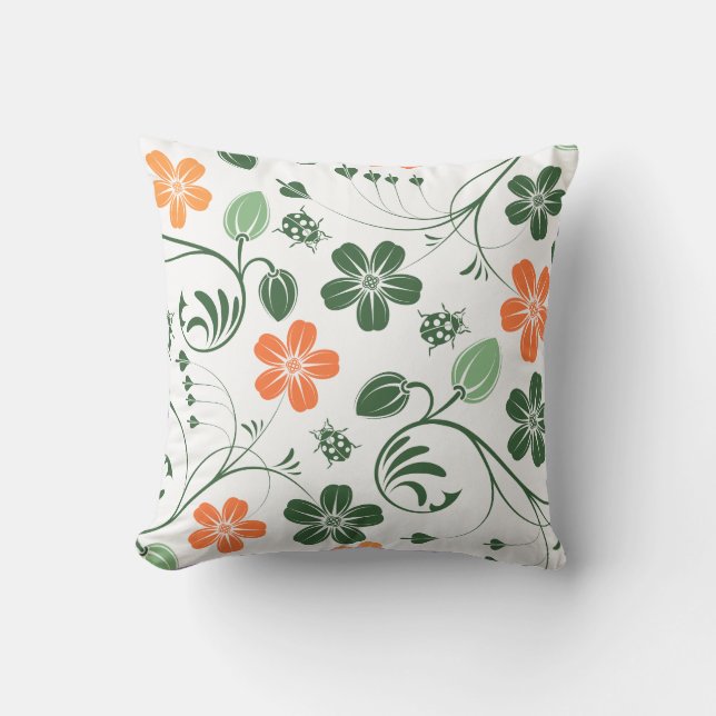 Watercolor Floral Pillow (Front)