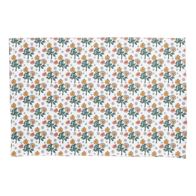 Watercolor floral  pillowcase (Front)