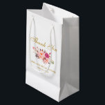 Watercolor Floral Pink Blush Gold Bridal Shower Small Gift Bag<br><div class="desc">Watercolor Floral Pink Blush Gold Bridal Shower Thank You Gift Bag</div>