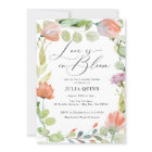 Watercolor Floral Pink Green Bridal Shower