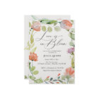 Watercolor Floral Pink Green Bridal Shower