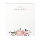 Watercolor Floral Pink Personalised Stationery
