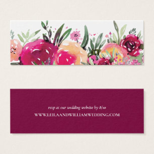 Watercolor Floral Pink Wedding Website RSVP