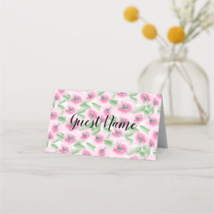 Watercolor Floral Place Card