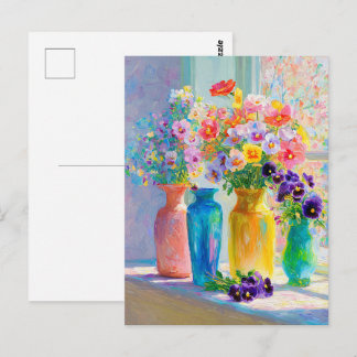 Watercolor Floral  Postcard
