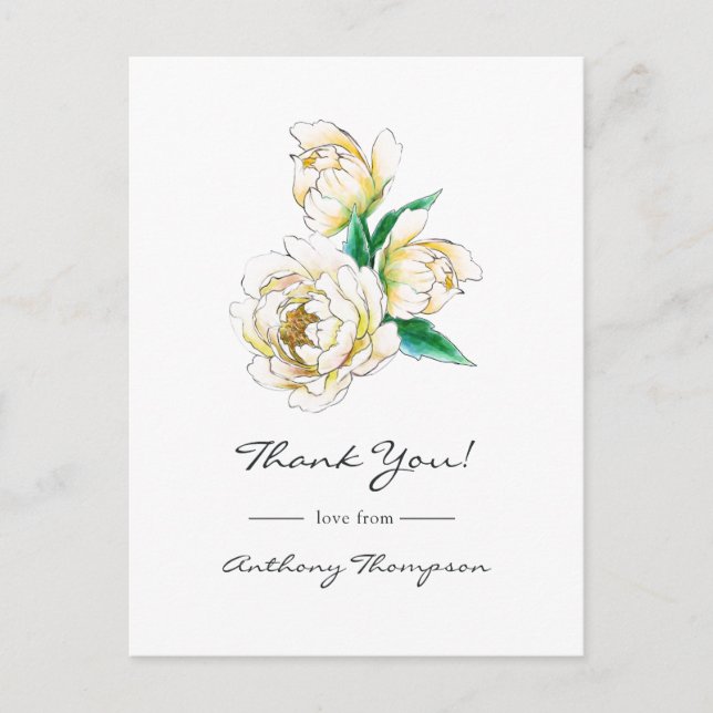 Watercolor Floral Postcard (Front)