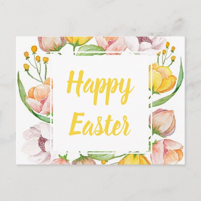 watercolor floral postcard (Front)